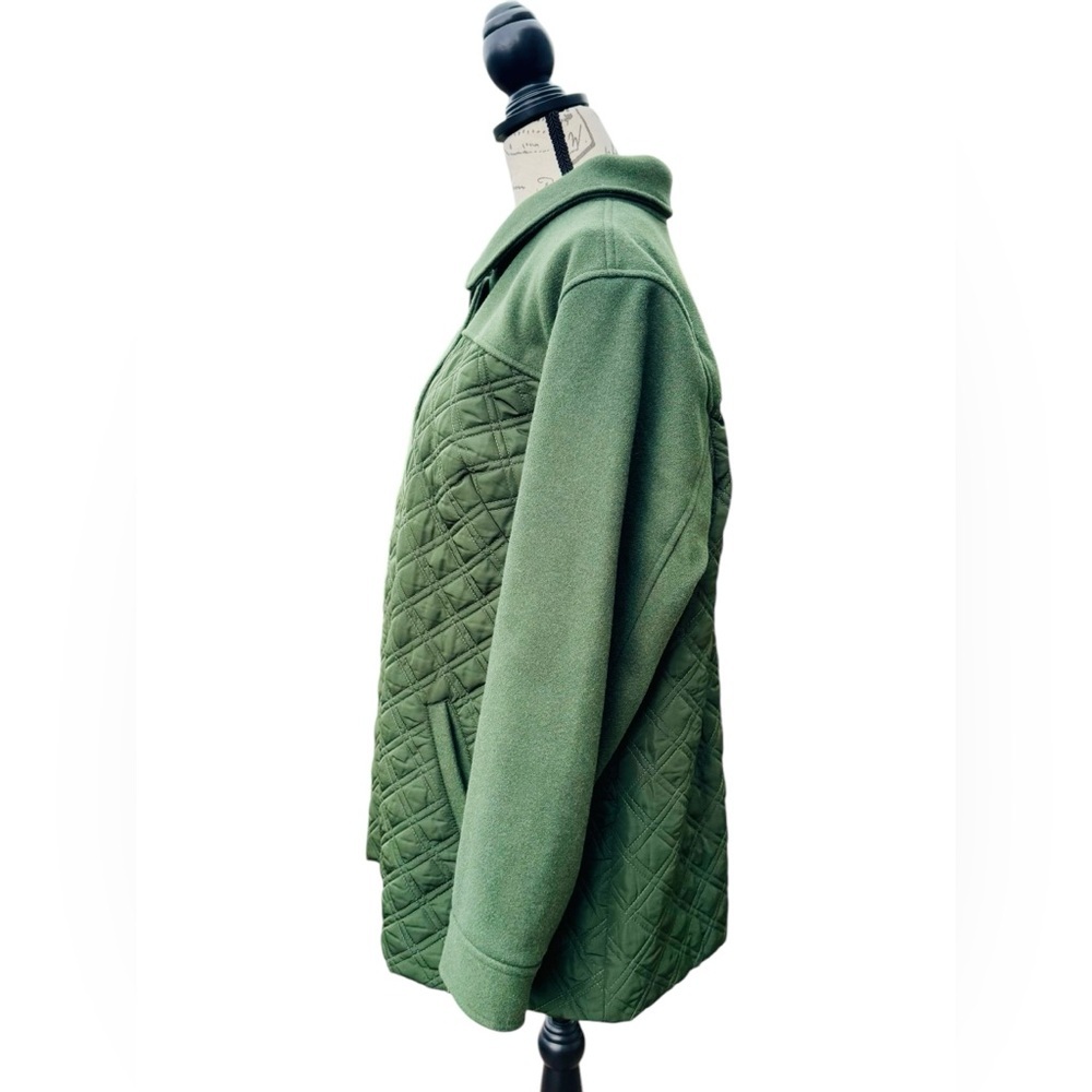 Isaac MizrahiLive Estate Green Quilted Women's Jacket Size 1X - Picture 4 of 16